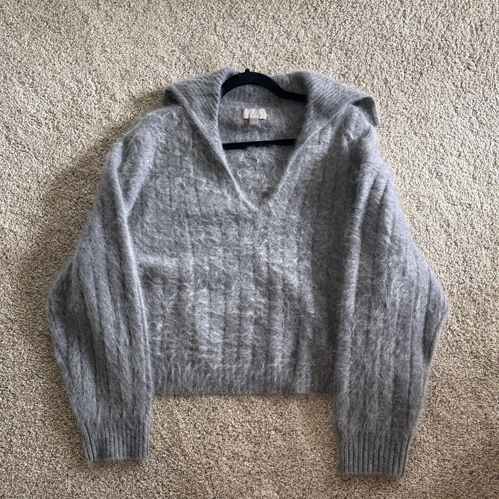 JCrew Cashmere V-Neck Sweater - Gray